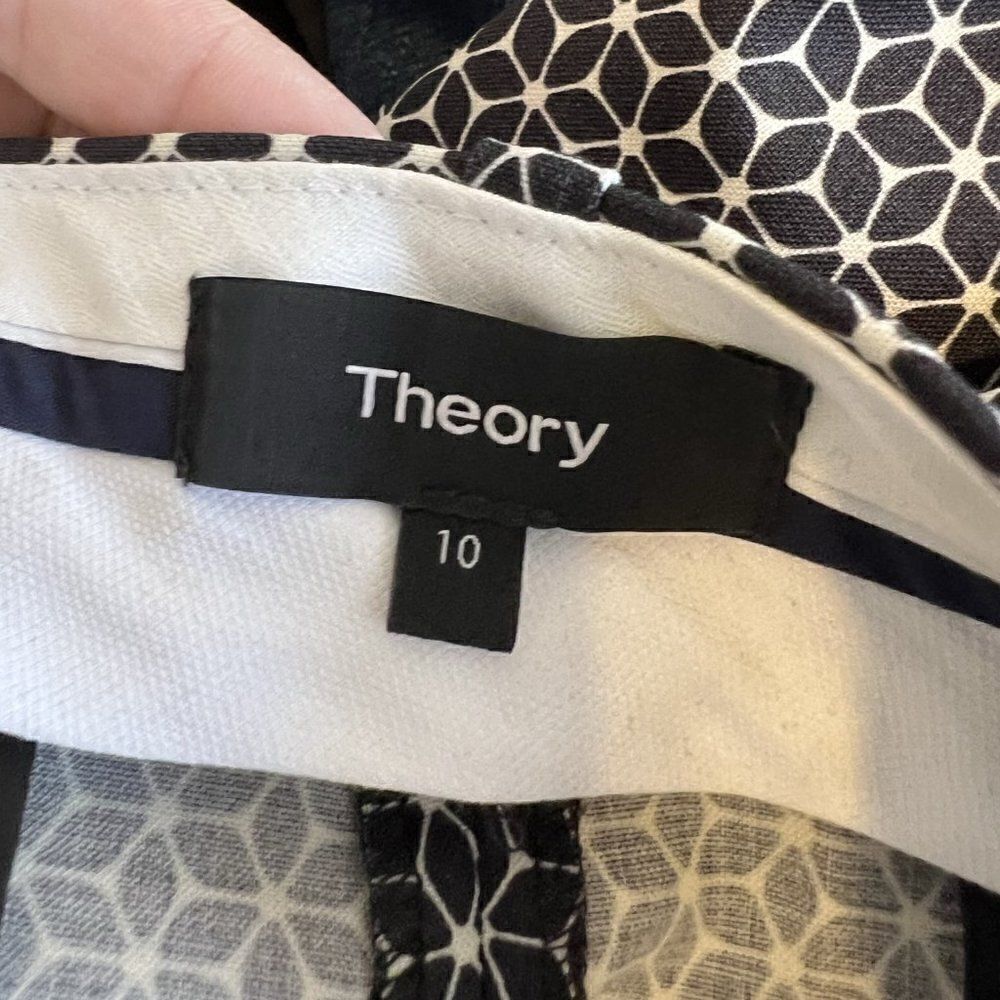 Theory Treeca 2 Tile Geo Wool Dress Pants - Picture 6 of 8